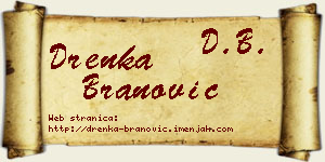 Drenka Branović vizit kartica